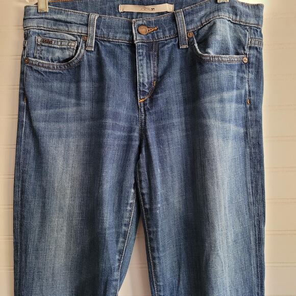 Joe's Jeans Size 27 Blue Cigarette Fit Distressed Medium Wash Whiskering - Picture 3 of 9
